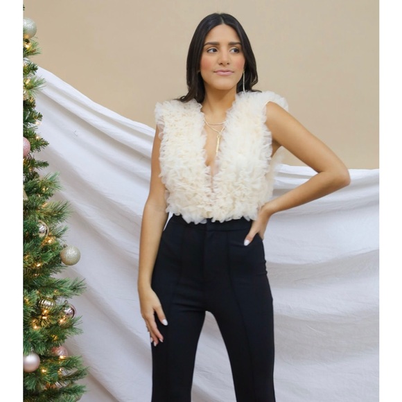 Chiffon Ruffle Bodysuit NWT - Picture 3 of 6